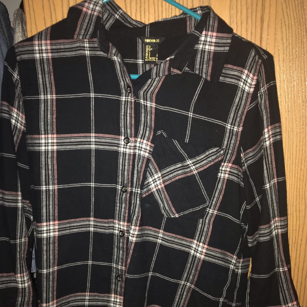 Plaid Button-down top